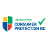 An image showing certification by Consumer Protection BC.